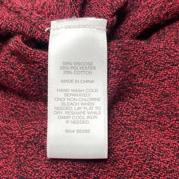 Express Open Cardigan Women's Medium Maroon Black Heathered Ladies Long Sleeve - Picture 9 of 11